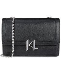 Karl Lagerfeld - Corinne Logo Leather Shoulder Bag - Lyst