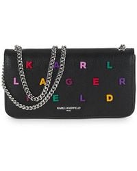 Karl Lagerfeld - Kosette Leather Wallet On Chain - Lyst