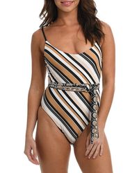 Sunshine 79 - Reversible Striped One-piece Swimsuit - Lyst