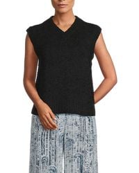 Theory - Textured Sweater Vest - Lyst