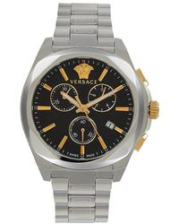 Versace - 40mm Two Tone Stainless Steel Medusa Chronograph Bracelet Watch - Lyst