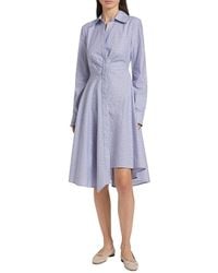 10 Crosby Derek Lam - Smith Asymmetric Cotton Midi-Dress - Lyst