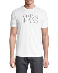 Armani Jeans Logo Cotton Tee - White