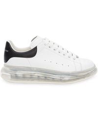McQueen - Oversized Gel Sole Leather Platform Sneakers - Lyst
