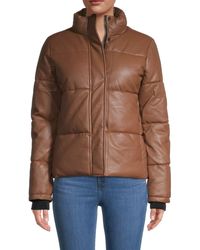 marc new york faux leather puffer