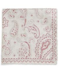 Brunello Cucinelli - Printed Silk Pocket Square - Lyst