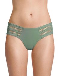 Robin Piccone Sophia Side Tab Bikini Bottom - Green