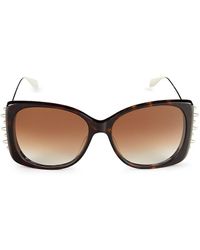 Alexander McQueen - 59mm Butterfly Sunglasses - Lyst