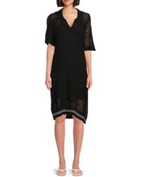 Bobeau - Knit Shift Shirt Dress - Lyst