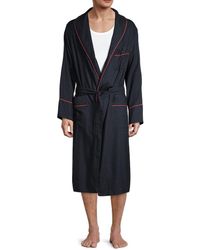Isaia - Piped Pima Cotton Robe - Lyst