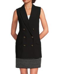 Karl Lagerfeld - Double-Breasted Notch Lapel Vest - Lyst