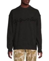 G-Star - Chenille Logo Cotton Sweatshirt - Lyst