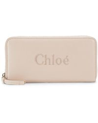 Chloé - Sense Leather Zip Around Wallet - Lyst