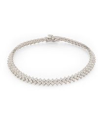 Saks Fifth Avenue - 14k White Gold & 4 Tcw Diamond Tennis Bracelet - Lyst