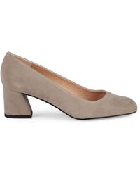 Stuart Weitzman Marymid Suede Block-heel Court Shoes - Multicolour