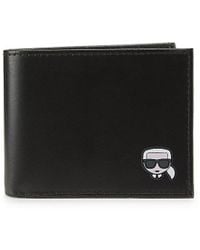 Karl Lagerfeld - Logo Leather Bifold Wallet - Lyst