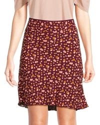 Free People - Irl Floral Mini Slip Skirt - Lyst