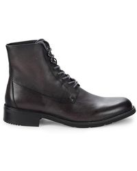 Zanzara Argyle Leather Boots - Grey