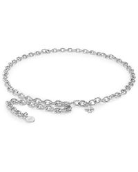 Kate Spade Silvertone Chain Belt With Charm - Multicolour