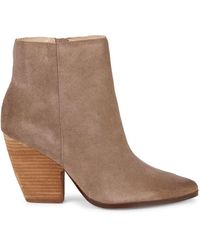 nine west ranfield leather cap toe bootie