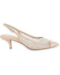 Saks Fifth Avenue - Celina 64Mm Embellished Leather Slingback Pumps - Lyst