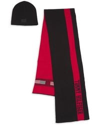 Tommy Hilfiger - 2-Piece Logo Scarf & Beanie Set - Lyst