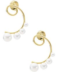 Shashi - Florentina 14k Gold Plated Faux Pearl Earrings - Lyst