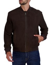 Cole Haan - Suede Bomber Jacket - Lyst