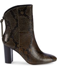charles david snakeskin booties