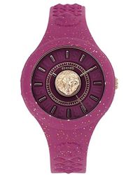 Versus Silicone & Stainless Steel Watch - Purple