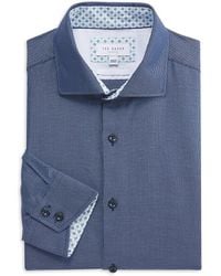 Ted Baker - Printed Cotton Slim-fit Dress Shirt - Lyst