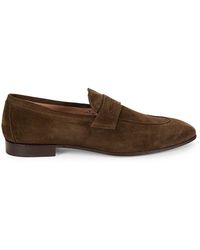 Saks Fifth Avenue - Suede Penny Loafers - Lyst