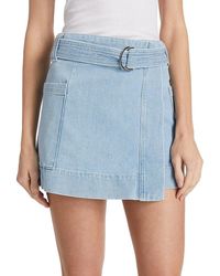 Rails - Deanna Wrap Denim Mini Skirt - Lyst