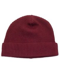 Portolano - Ribbed Merino Wool Beanie - Lyst