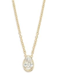 Saks Fifth Avenue - 14K & 0.29 Tcw Lab Grown Diamond Pendant Necklace - Lyst