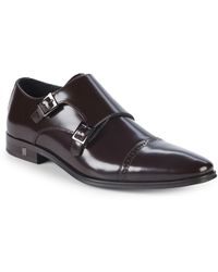 Versace Patent Leather Monk Strap Shoes 