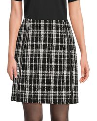 Calvin Klein - Plaid Tweed Mini Skirt - Lyst