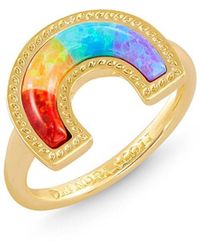 Kendra Scott - 14k Goldplated & Rainbow Opal Ring - Lyst