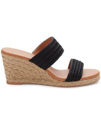 Andre Assous Nubia Wedge Sandals - Black