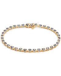 Effy ENY - 14k Yellow Goldplated Sterling Silver, Sapphire & Diamond Tennis Bracelet - Lyst