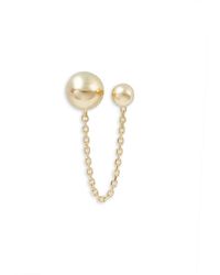 Saks Fifth Avenue - Saks Fifth Avenue 14k Yellow Gold Ball Chain Double Piercing Earrings - Lyst