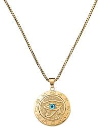 Eye Candy LA - All Seeing Eye Goldtone Titanium & Enamel Pendant Necklace - Lyst
