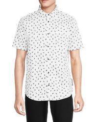 Karl Lagerfeld - Logo Linen Blend Shirt - Lyst