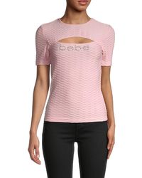 Bebe Honeycomb Pattern T-shirt - Pink