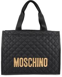 Moschino - Quilted Logo Tote - Lyst