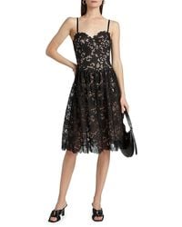 L'Agence - Flyn Sweetheart Lace Dress - Lyst