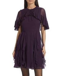 Jason Wu - Chiffon Ruffle Cape Minidress - Lyst