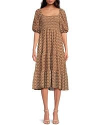 O.P.T - O. P.T Hera Print Midi Dress - Lyst