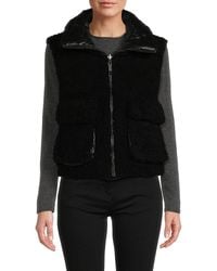 Belle Fare - Faux Shearling Reversible Vest - Lyst