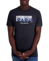 Karl Lagerfeld - Logo Pima Cotton-Blend T-Shirt - Lyst